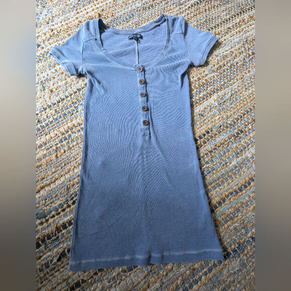 AE Henley Top S/P Long Fit 2010s Bella Swan Elena Gilbert Hermione Y2K Ribbed - Picture 2 of 8